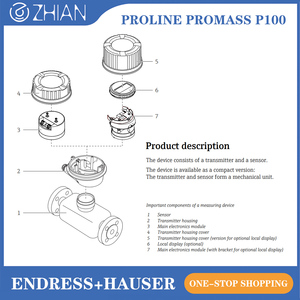 Medidor de Flujo Másico E+H Promass P 100/8P1B, Medidor de Flujo Coriolis para la Industria de Ciencias de la Vida, Sensor de Densidad y Temperatura de Alta Precisión - Product Image 1