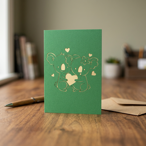 Koala Couple 3D Pop Card Love Theme Handmade Art Paper Customized Thanksgiving <b>Gifts</b> Hanoi Best Seller Top Trending - Product Image 6
