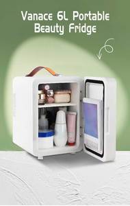 Mini-réfrigérateur portable transparent avec porte vitrée, idéal pour chambre et hôtel – Vitrine réfrigérée pour produits de <span class=keywords><strong>beauté</strong></span> - Product Image 2