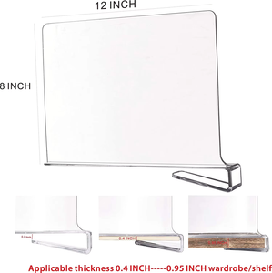 Factory Wholesale Retail Display Shelf Management Warehouse <b>Storage</b> Separator Clothe Organizer Plastic Supermarket Shelf Divider - Product Image 3