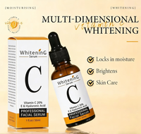 Sérum facial à la vitamine C E et à l'acide hyaluronique 30 ml |   Soins de la peau hydratants et éclaircissants |   OEM/ODM
