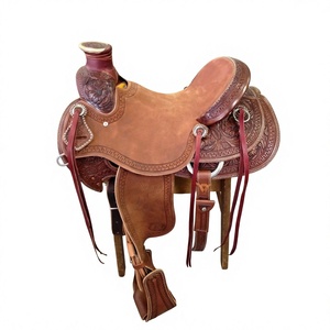 Silla de montar de cuero genuino estilo europeo vintage BS International NA80 con armazón de madera, personalizada para carreras inglesas - Product Image 1