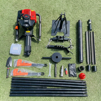 Foreuse portable à essence avec engrenages et moteur, profondeur max. 15 m, échantillonneur de carottage de sol pour l'exploration géologique