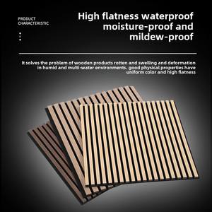 Pannello acustico a griglia in <span class=keywords><strong>legno</strong></span> MDF del produttore impiallacciatura per decorazione a parete insonorizzata sala teatro Piano camera sfondo parete - Product Image 2