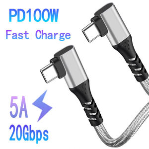 Cable de Datos USB C de 100W con Trenzado de Nailon, Carga Rápida, Doble Tipo-C a Tipo C, Cable USB 3.1 para Computadora e Impresora - Product Image 4