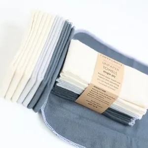 Eco Vriendelijke Papierloze Baby Organische Ongebleekt Reinigingsdoekje Wasbare Servetten Keuken Unpaper Handdoek