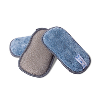 Éponge de lavage de vaisselle double face personnalisée en microfibre réutilisable pour le nettoyage de la vaisselle de cuisine