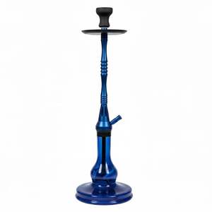 大型シーシャ80cm32インチアルミニウム合金水ギセル、クレイヘッドシリコンチューブ付き喫煙用ガラス花瓶 - Product Image 3