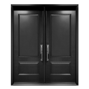 Porta di Sicurezza Stile Messicano Nera <span class=keywords><strong>12</strong></span> Piedi, Doppia Porta in Acciaio Inossidabile Moderna, Grande Porta d'Ingresso in Acciaio a Doppia Entrata - Product Image 3