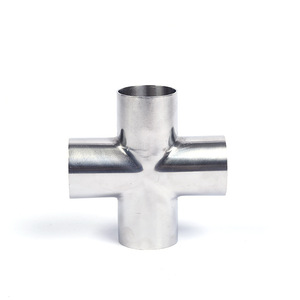 Raccords en T de diamètre égal de qualité sanitaire 304, acier inoxydable, soudés sans soudure, en T estampé, tuyaux en acier soudés à la droite, finition miroir - Product Image 2