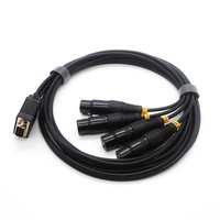 Câble serpent mâle HD15 vers XLR DB15 broches mâle vers 4 canaux XLR 3 broches femelle câble serpent équilibré câble serpent D-Sub