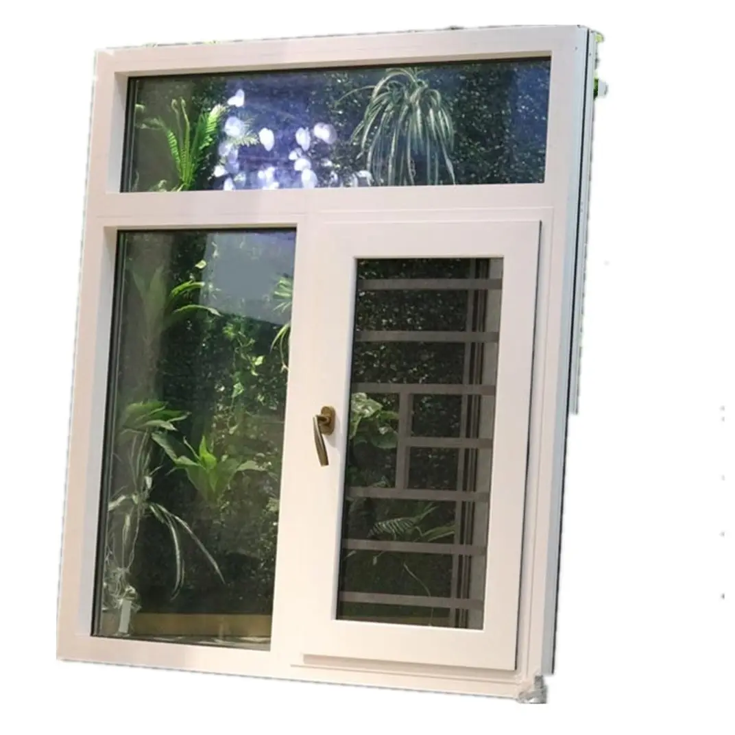 Ventanas abatibles térmicas de aluminio, mosquitera y barra de seguridad de acero inoxidable