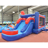 Château gonflable Spiderman pour enfants KARRY, intérieur/extérieur, avec toboggan, haute qualité, château de saut commercial, garantie 3 ans