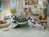 Sculpture de léopard en résine de grande taille 110 cm pour la décoration de la maison, léopard de table, statue de léopard, 2023
