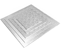 Plateaux à gâteau personnalisés en carton ondulé de 10 à 12 mm d'épaisseur avec bords enveloppés, base en carton pour gâteau avec laminage PET, vente en gros