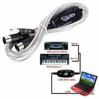 Câble adaptateur d'interface MIDI USB IN-OUT, convertisseur PC vers clavier musical