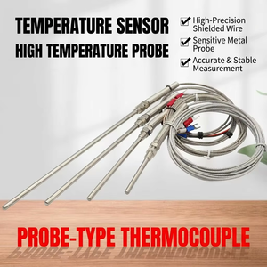Termopar de Alta Temperatura 500C Tipo K M8 de Acero Inoxidable, Sonda de 1000mm, Precisión de 0.1 - Product Image 3