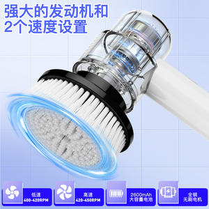 Cepillo de Limpieza Eléctrico Amazon Blanco de 6 Cabezales, Potente y Portátil para Hogar, Cocina, Baño y Vidrio - Product Image 5