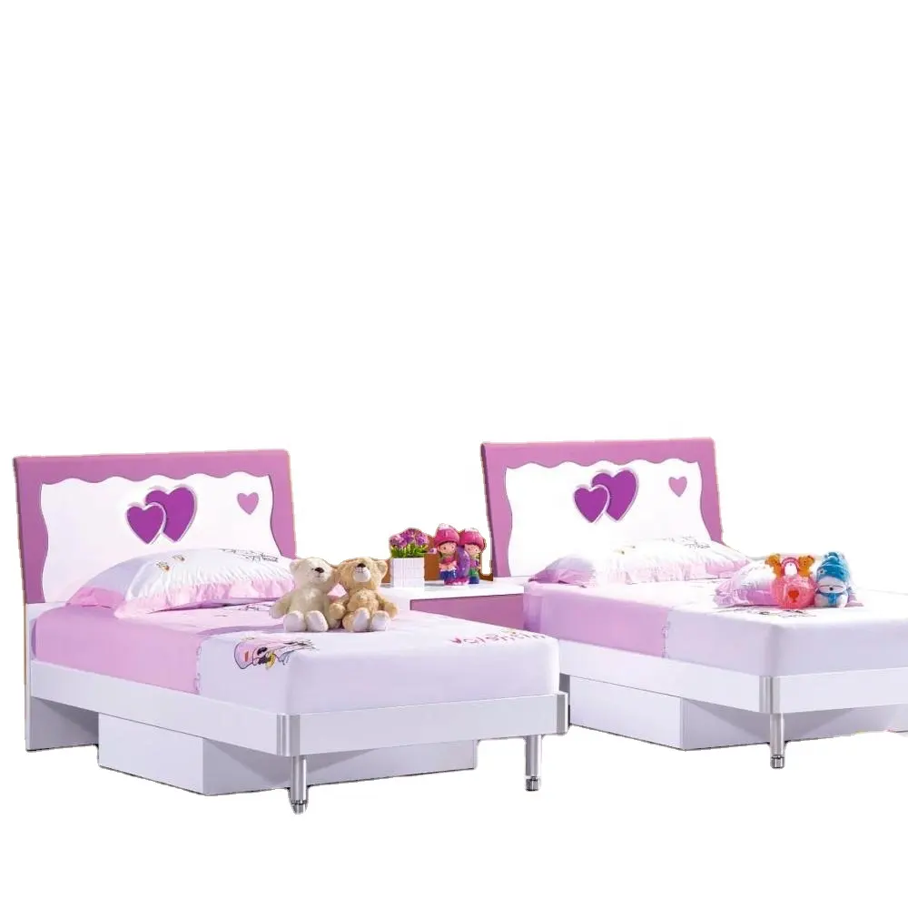 Safe standard kid furniture set kid bed girl bed boy bedroom twins bed