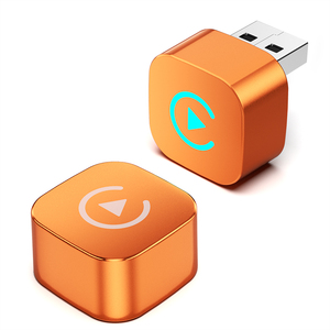 Orange Personnalisable 2 en 1 USB Sans Fil Carplay Android Auto Dongle USB Adaptateur Carplay - Product Image 1