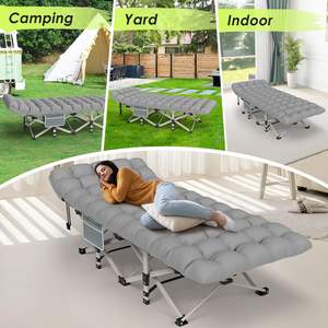 Cama Plegable Moderna para Acampar, Cama Portátil para Exteriores con Colchón Suave, Bolsa <span class=keywords><strong>de</strong></span> Transporte, Uso Hospitalario, Oficina en Casa, Siesta, Playa, Viajes, 500 LBS - Product Image 5