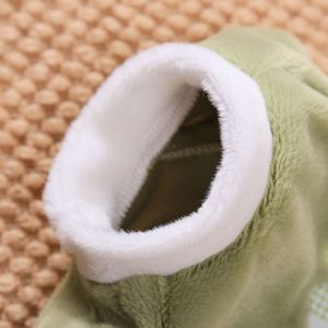 Sudadera de lana para mascotas, sudadera con capucha verde gruesa y cálida para perros y gatos, ropa de invierno y otoño - Product Image 2
