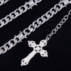 yuelyueli Metal Spiked Cross Waist <b>Chain</b> Zinc Alloy Single Layer Hip Hop Casual Fashion Body <b>Chain</b> - Product Image 3