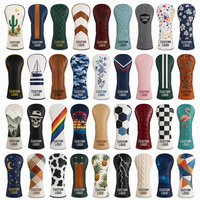 Housse de tête de club de golf en cuir PU premium personnalisée pour driver et bois