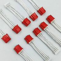 Harness Kabel Elektronik Kustom dengan Konektor Betina Plastik Merah dan Header Jantan Putih untuk Peralatan Rumah Tangga Pendingin