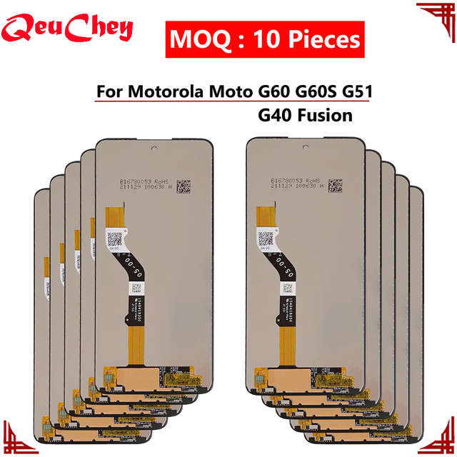 MOQ : 10 Pieces Wholesale for Motorola Moto G60 / G60S / G51 / G40 Fusion LCD Display Touch Screen Sensor Digitizer Assembly