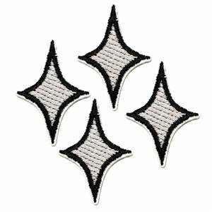 Patchs thermocollants brodés motif dessin animé, exquis, petits, multicolores, étoiles et diamants pour la décoration de vêtements et sacs - Product Image 6