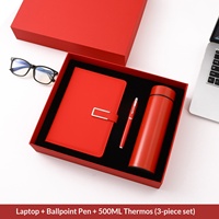 Coffret Cadeau d'Entreprise Personnalisé pour Remise de Diplôme : Carnet A5, Stylo, Thermos, Couverture en Cuir PU Gaufré – Cadeau Promotionnel Personnalisé