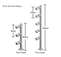 Mini projecteur LED orientable à angle réglable en aluminium pour vitrine de bijoux, montres, lunettes, présentoir de vente au détail et exposition