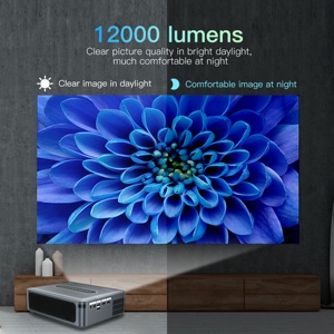 Projecteur de cinéma intelligent Full HD 1080P, projecteur vidéo <span class=keywords><strong>portable</strong></span> WiFi 5G pour l'extérieur, jeux vidéo, home cinéma, écran mobile, projecteur LED Android 4K - Product Image 5