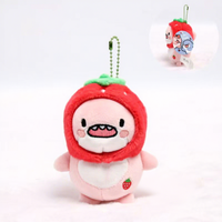 Vente en gros de porte-clés en peluche FatShark de 12 cm, mignons, de haute qualité japonaise, personnalisés, en coton, pour sacs d'école, jouets en forme d'animaux en peluche