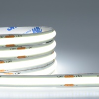 Bande LED linéaire 24 volts blanc froid 8 mm 480 LED par mètre 14W/m 1100lm/m 6000K Ruban COB continu pour éclairage de vitrine