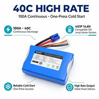 Batterie Li-ion rechargeable 14,8 V 2500 mAh 40C à décharge rapide pour démarreur de voiture OEM ODM UN38.3 CE