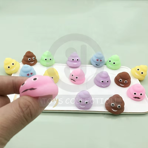 Venta al por mayor colorido suave TPR Material expresión <span class=keywords><strong>caca</strong></span> diseño blando Mochi juguete para niños - Product Image 3