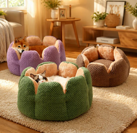 Coussin Doux en Peluche pour Animaux de Compagnie en Gros, Nid Douillet pour Chats et Chiens, Prise en Charge OEM