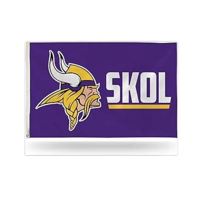 Yüksek kalite özel NFL futbol Football Vikings Bold 3x5 afiş bayrağı tek taraflı