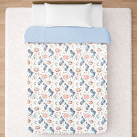 Baby-Beruhigungsdecke mit Ozean-Wal-Ballon-Motiv, Dreischichtige Schwere Sensorische Minky-Dot Weiche Bettwäsche, 100% Polyester, GRS OEKO TEX