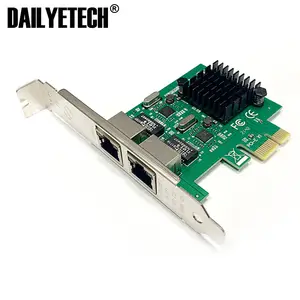 10/100/1000Mbps RJ45 2 interfaccia a doppia porta PCI-Ex1 scheda adattatore di rete Gigabit Ethernet