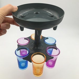 Dispensador de Bebidas, Vino y Licores de Plástico PP Ecológico, Directo de Fábrica, 6 Vasos Coloridos, Distribuidor de Agua, Herramienta para Fiestas, Logotipo Personalizado - Product Image 1