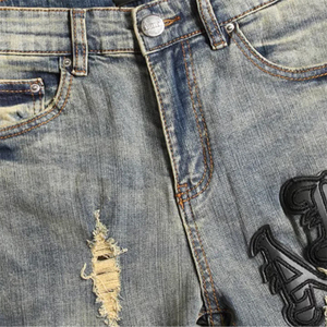 Jeans Homme Imprimé <span class=keywords><strong>Étoiles</strong></span> Street Style Mode, Vente en Gros, Année <span class=keywords><strong>2023</strong></span>, Très Vendu – Pantalons Homme Vintage Hip-Hop Punk - Product Image 3