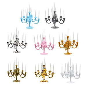 Retro European Style Plastic Candlesticks 3+ <b>Wicks</b> Disposable Cake Decorations Birthday Party Props - Product Image 4