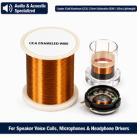 Fil émaillé CCA en gros, fil de cuivre recouvert d'aluminium pour bobine vocale d'enceinte, équipement audio, bobine personnalisée, usine