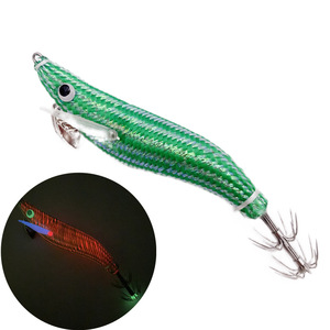 2.2 #   Leurre lumineux en bois pour crevettes et calmars 90mm 8g, avec hameçon japonais, Egi lumineux pour la pêche en mer de seiches et calamars, matériel de pêche en bateau - Product Image 6