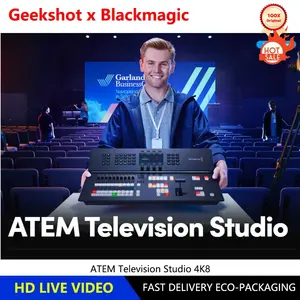 Blackmagic Design <span class=keywords><strong>ATEM</strong></span> Television <span class=keywords><strong>Studio</strong></span> HD8 Potente conmutador de producción en vivo Ultra <span class=keywords><strong>HD</strong></span> Incluye entradas Muto-SDI Salidas auxiliares SDI - Product Image 2
