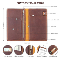 Porte-Commandes de Restaurant en Cuir PU avec Fermeture Éclair, Organisateur de Factures et Porte-Cartes pour Serveuses - Nouveauté 2026 - Vente Flash