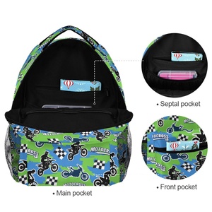 Low MOQ Motorcycle Design Durable Travel <b>College</b> Students <b>Backpack</b> Kids <b>Backpack</b> Custom Print School Bag for Teenagers Boys - Product Image 6